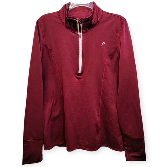 Head Quarter zip Pullover Activewear Jacket Fleece Lined with Thumb Holes Size L - Picture 15 of 15